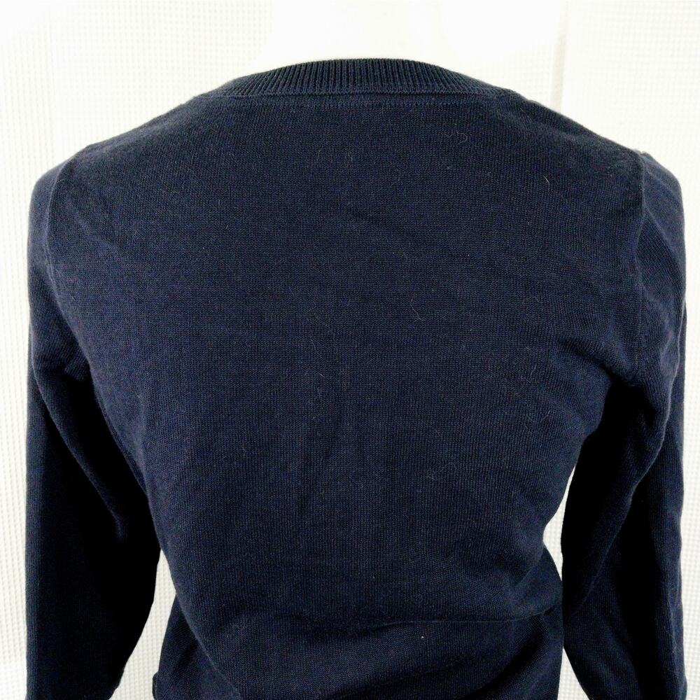 TALBOTS! SWEETLY SIMPLE & ELEGANT 3/4 SLEEVE BLACK CARDIGAN SWEATER! SZ P (XS) - Picture 7 of 11